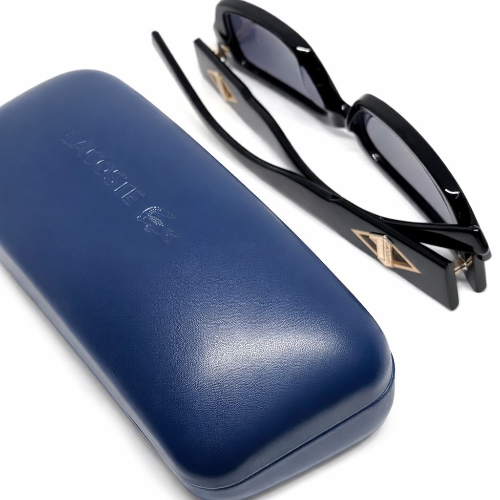 Сонцезахисні окуляри Lacoste L6021S-001-55 – жіночі – прямокутні – чорні – UV400 – оригінал - Зображення 5